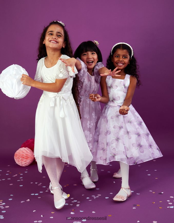 הַלבָּשָׁה Monsoon שמלת תחרה סרט ג'ולייטה שֶׁנהָב ילדה HTJ0TZ1823