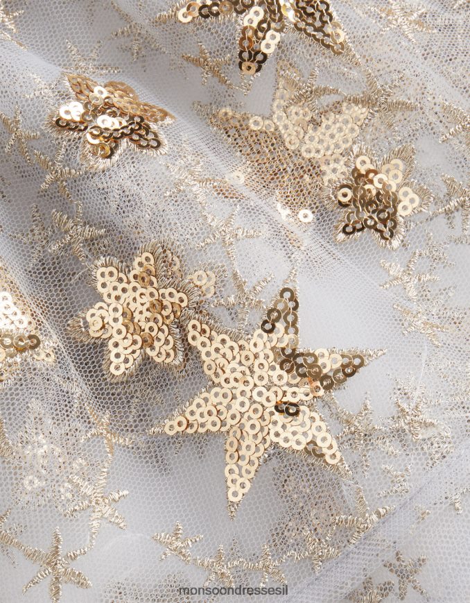 הַלבָּשָׁה Monsoon כוכב הפלא ארץ הפלא עיטור שכמייה קצרה אפור ילדה HTJ0TZ1835