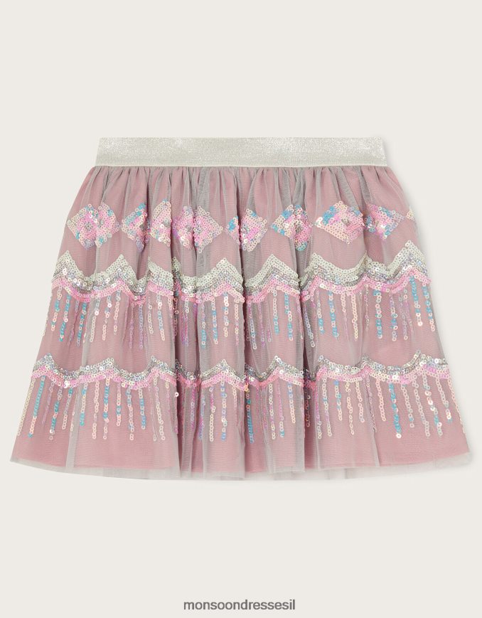 הַלבָּשָׁה Monsoon חצאית דיסקו נצנצים סגול (לילך) ילדה HTJ0TZ1847