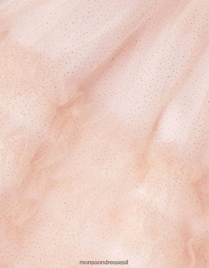 הַלבָּשָׁה Monsoon שמלת מלמלה נוצצת של ארץ הפלא ורוד (ורוד חיוור) ילדה HTJ0TZ1849