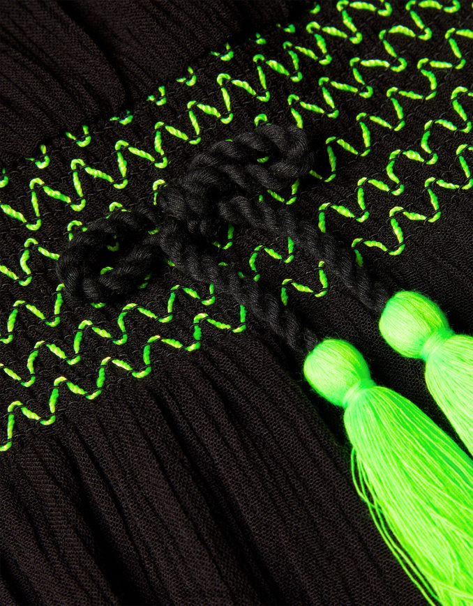 הַלבָּשָׁה Monsoon שמלה עם כתף אחת שָׁחוֹר ילדה HTJ0TZ1853