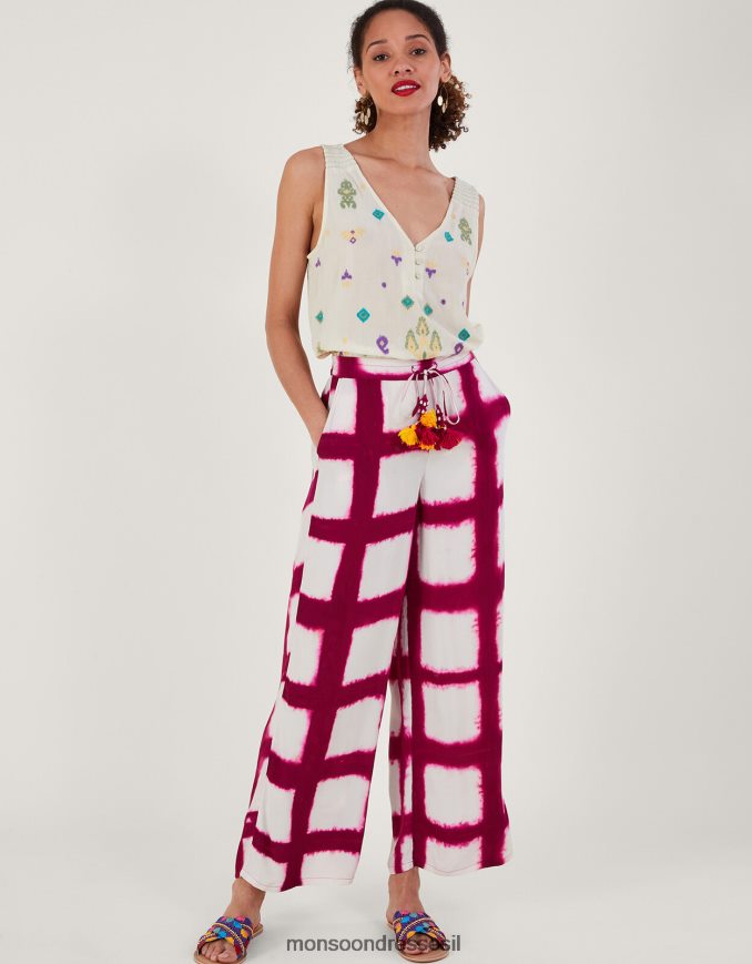 הַלבָּשָׁה Monsoon חלק עליון רקום ללא שרוולים לבן נשים HTJ0TZ185