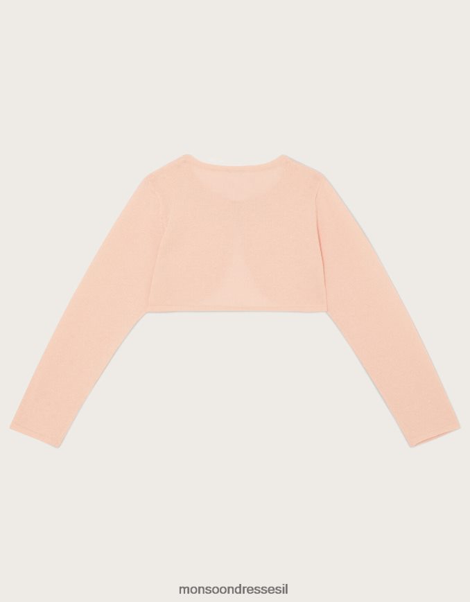 הַלבָּשָׁה Monsoon קרדיגן עם עיטור פנינים וָרוֹד ילדה HTJ0TZ1860