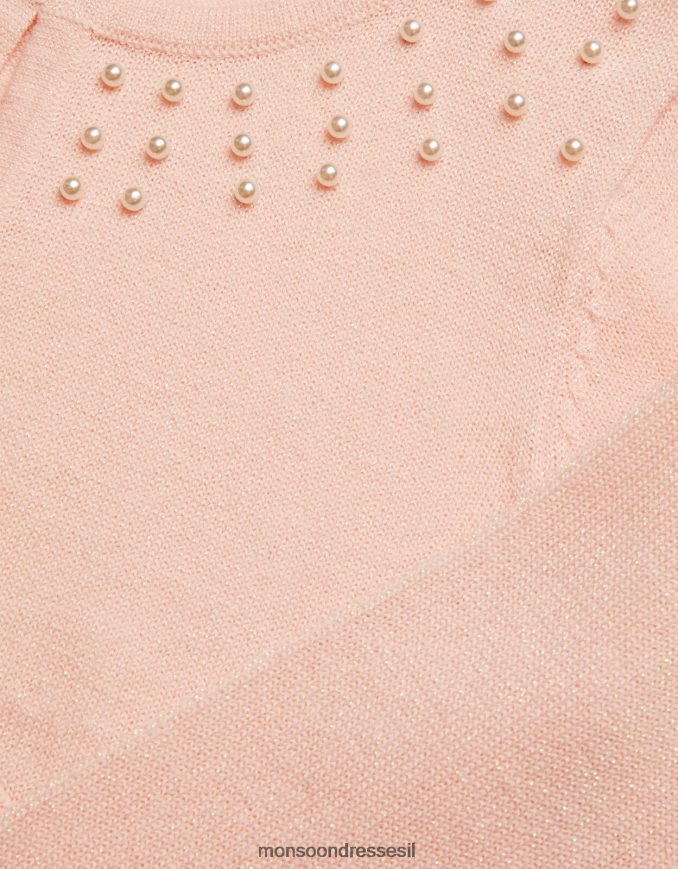 הַלבָּשָׁה Monsoon קרדיגן עם עיטור פנינים וָרוֹד ילדה HTJ0TZ1860