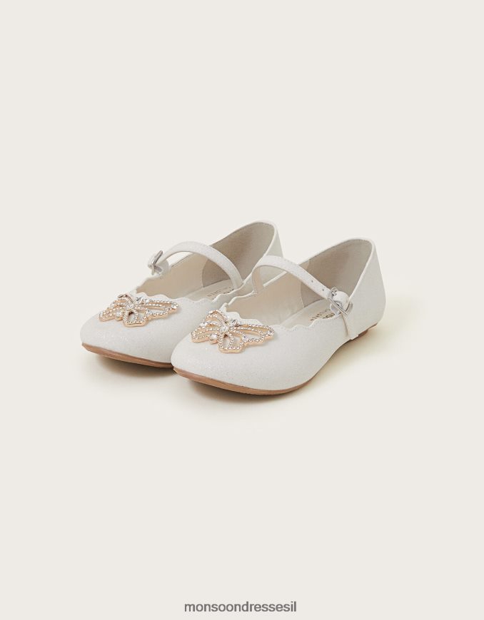 הַנעָלָה Monsoon דירות בלרינה של נטליה דיאנטה פרפר שֶׁנהָב ילדה HTJ0TZ1862