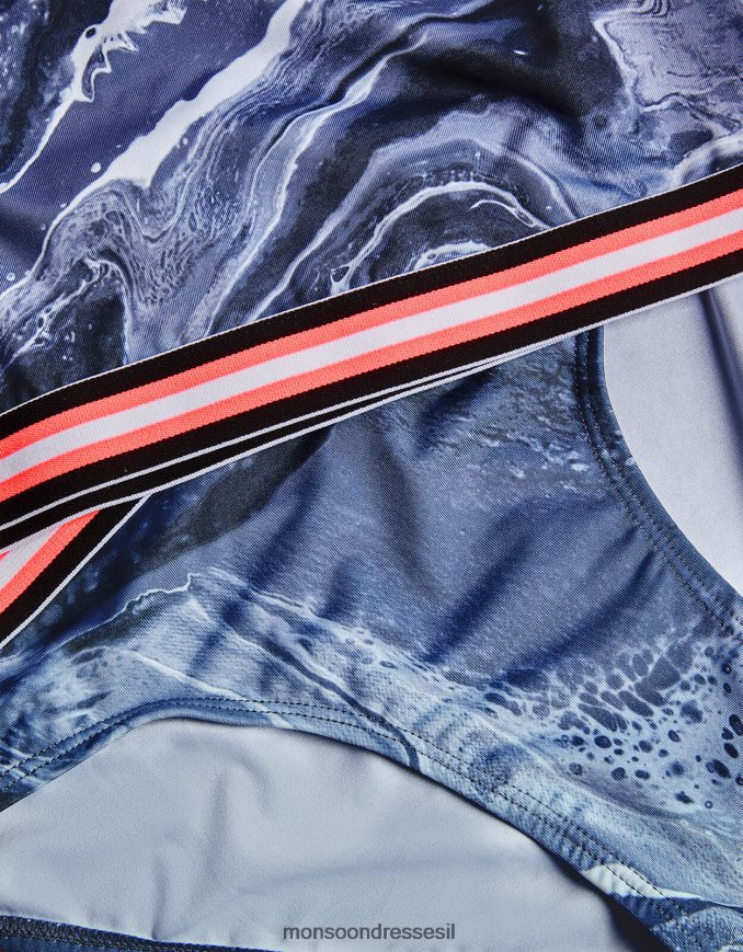 הַלבָּשָׁה Monsoon סט ביקיני כתף אחת משיש שָׁחוֹר ילדה HTJ0TZ1864