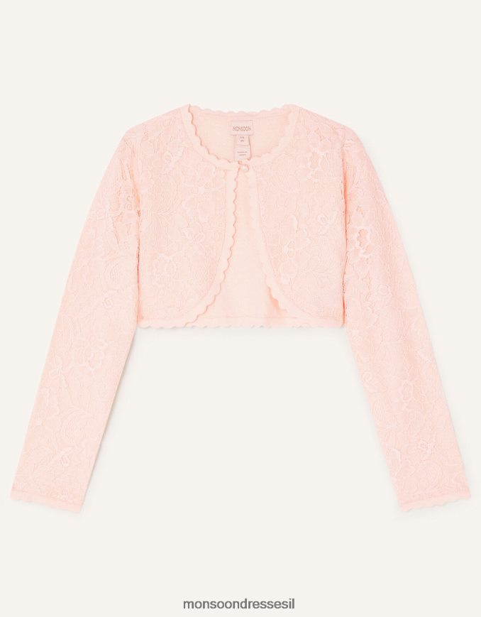הַלבָּשָׁה Monsoon קרדיגן תחרה וָרוֹד ילדה HTJ0TZ1866