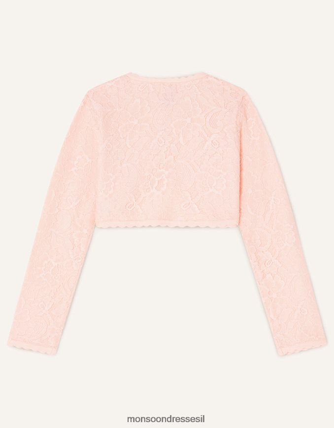 הַלבָּשָׁה Monsoon קרדיגן תחרה וָרוֹד ילדה HTJ0TZ1866