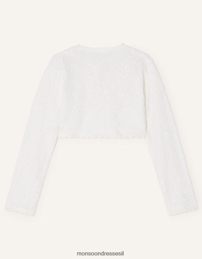 הַלבָּשָׁה Monsoon קרדיגן תחרה שֶׁנהָב ילדה HTJ0TZ1871