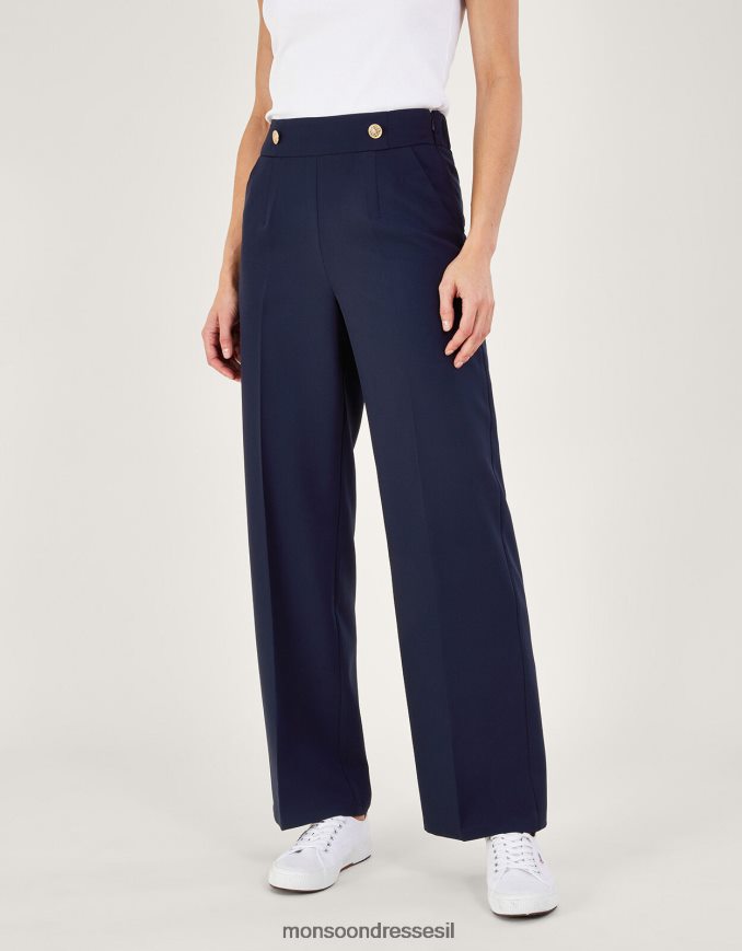 הַלבָּשָׁה Monsoon מכנסיים ברידג'ט צבאיים כחול (צי) נשים HTJ0TZ187