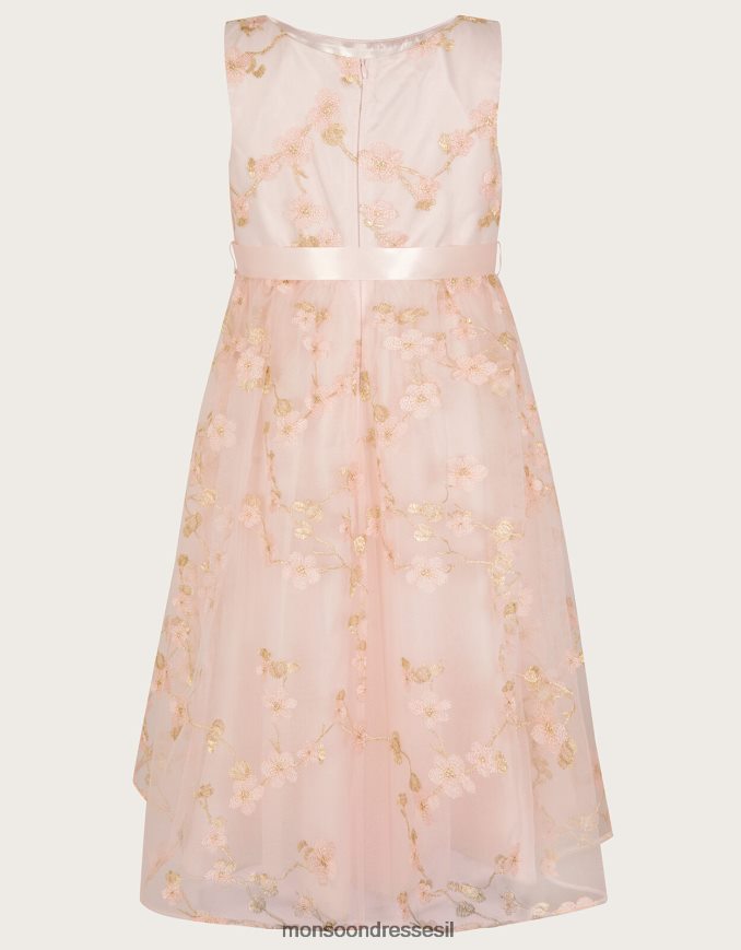 הַלבָּשָׁה Monsoon שמלת תחרה פרח פריחה וָרוֹד ילדה HTJ0TZ1882