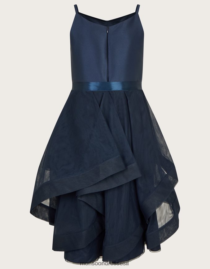 הַלבָּשָׁה Monsoon שמלת נשף מלמלה של סיינה כחול (צי) ילדה HTJ0TZ1886