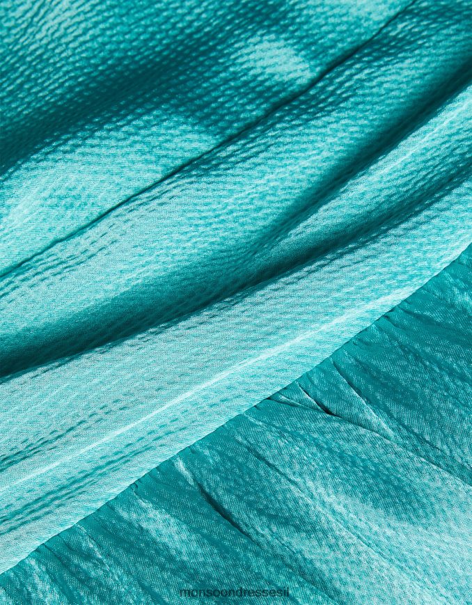 הַלבָּשָׁה Monsoon שמלת נשף בגזרת סאטן ירוק ילדה HTJ0TZ1887