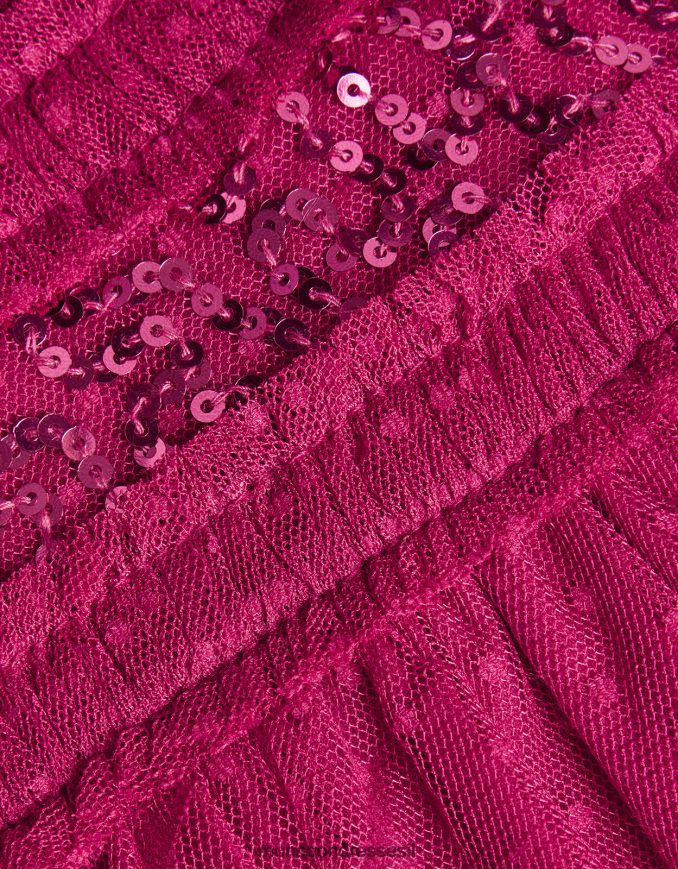 הַלבָּשָׁה Monsoon חלק עליון מעוטר פאייטים למסיבה ורוד (ורוד בהיר) ילדה HTJ0TZ1890