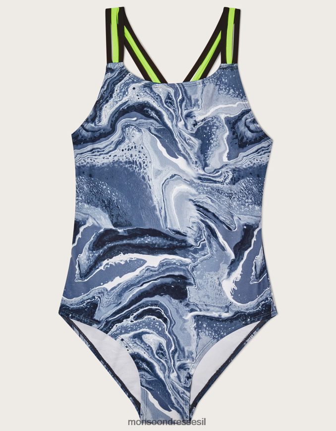 הַלבָּשָׁה Monsoon בגד ים עם רצועת שיש שָׁחוֹר ילדה HTJ0TZ1892