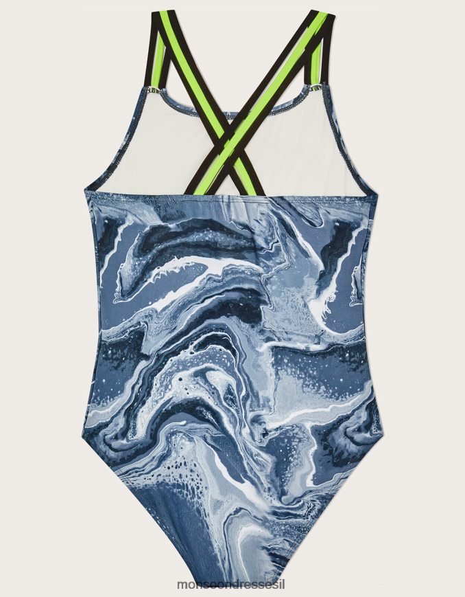 הַלבָּשָׁה Monsoon בגד ים עם רצועת שיש שָׁחוֹר ילדה HTJ0TZ1892