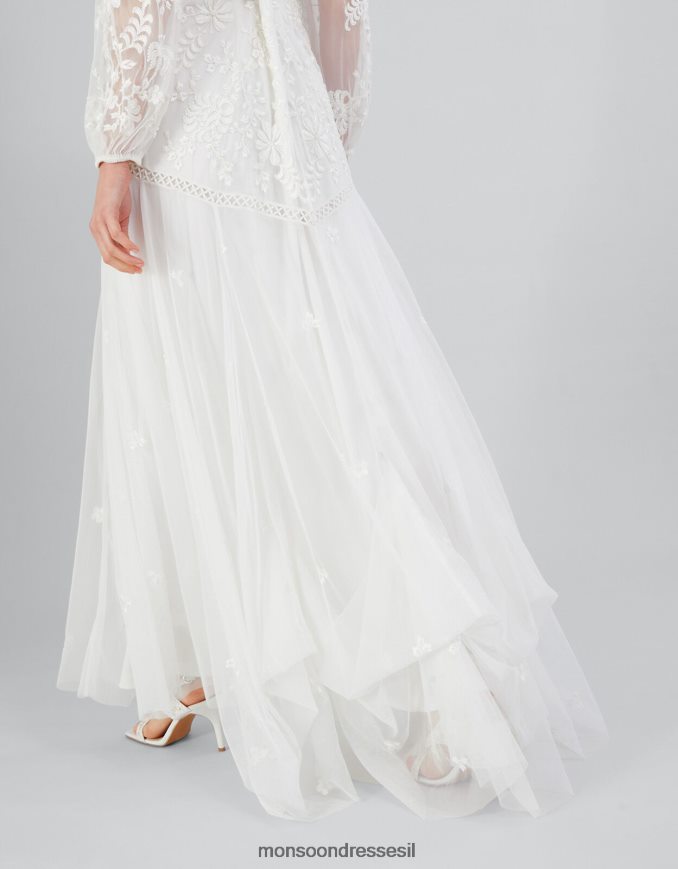 הַלבָּשָׁה Monsoon שמלת מקסי כלה מקושטת של ג'וזט שֶׁנהָב נשים HTJ0TZ18