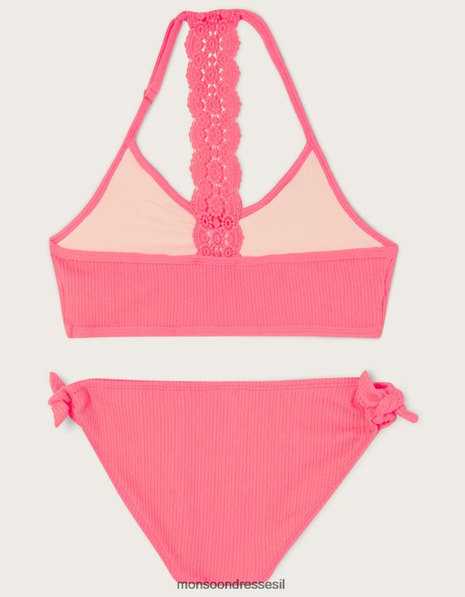 הַלבָּשָׁה Monsoon סט ביקיני סרוג במרקם כתום (אלמוגים) ילדה HTJ0TZ1901