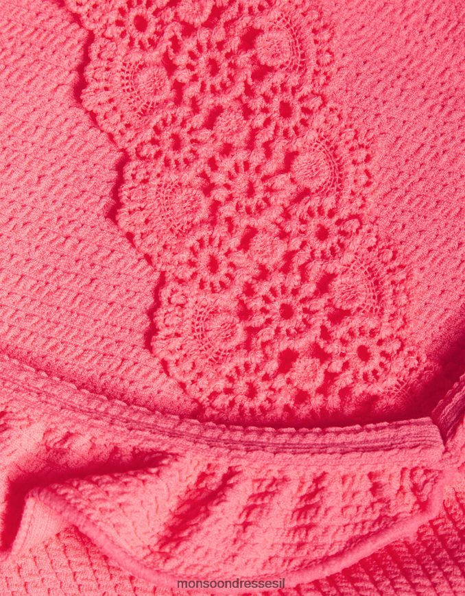 הַלבָּשָׁה Monsoon סט ביקיני סרוג במרקם כתום (אלמוגים) ילדה HTJ0TZ1901