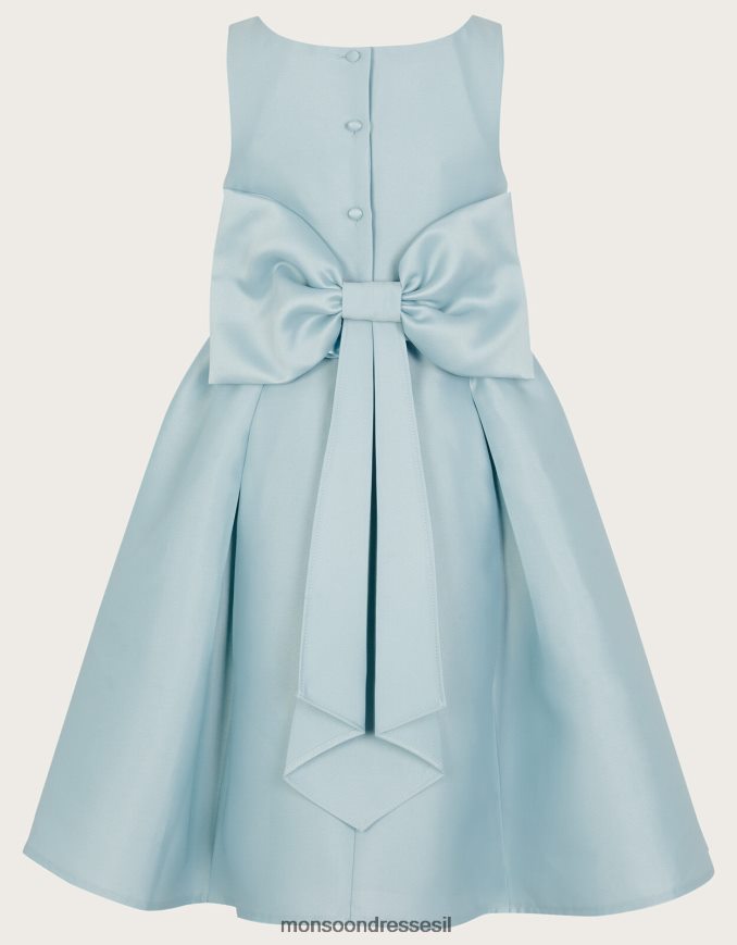 הַלבָּשָׁה Monsoon הולי דוכסית שמלת שושבינות אריג ירוק ילדה HTJ0TZ1902