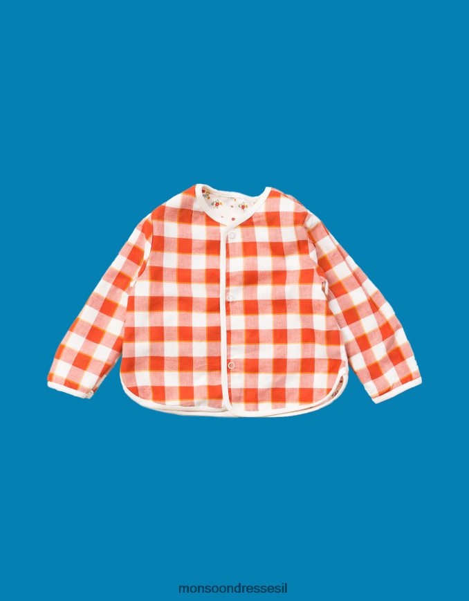 הַלבָּשָׁה Monsoon רדיקלים קטנים ירוקים פרחי אביב ז'קט הפיך אָדוֹם יְלָדִים HTJ0TZ1903