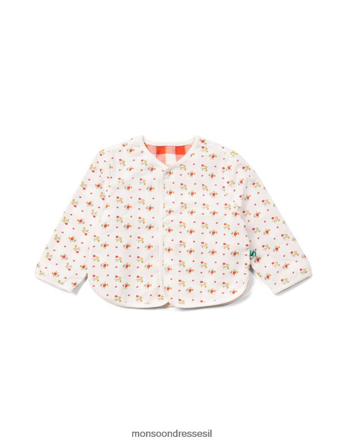 הַלבָּשָׁה Monsoon רדיקלים קטנים ירוקים פרחי אביב ז'קט הפיך אָדוֹם יְלָדִים HTJ0TZ1903