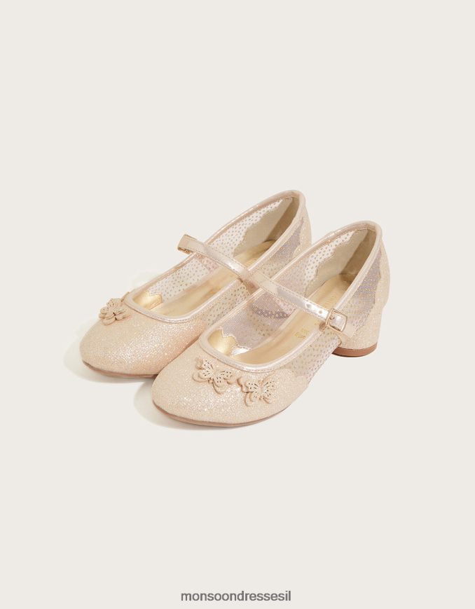 הַנעָלָה Monsoon עקבי נסיכת פרפר זהב ילדה HTJ0TZ1904