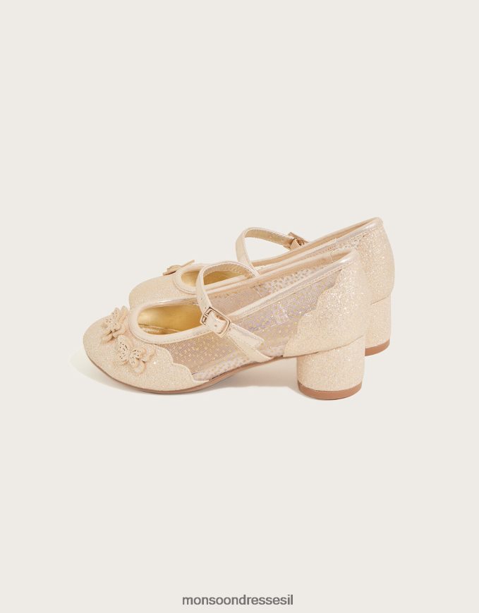 הַנעָלָה Monsoon עקבי נסיכת פרפר זהב ילדה HTJ0TZ1904