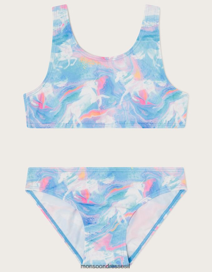 הַלבָּשָׁה Monsoon סט ביקיני חד קרן משיש עם פוליאסטר ממוחזר רַב ילדה HTJ0TZ1912