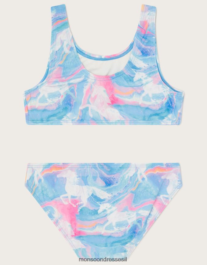 הַלבָּשָׁה Monsoon סט ביקיני חד קרן משיש עם פוליאסטר ממוחזר רַב ילדה HTJ0TZ1912