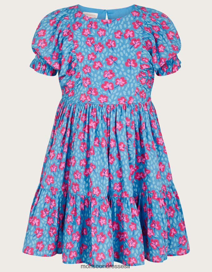 הַלבָּשָׁה Monsoon שמלה בהדפס פריחת הדובדבן כְּחוֹל ילדה HTJ0TZ1918