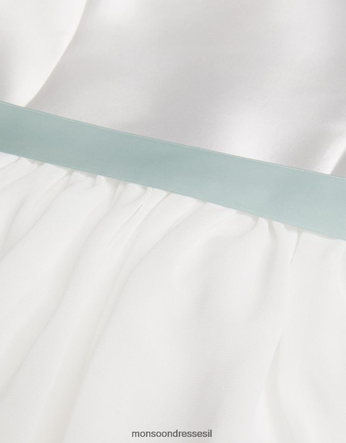 הַלבָּשָׁה Monsoon להוקיר גבוה קשת נמוכה גב שמלת שושבינות שֶׁנהָב ילדה HTJ0TZ1919