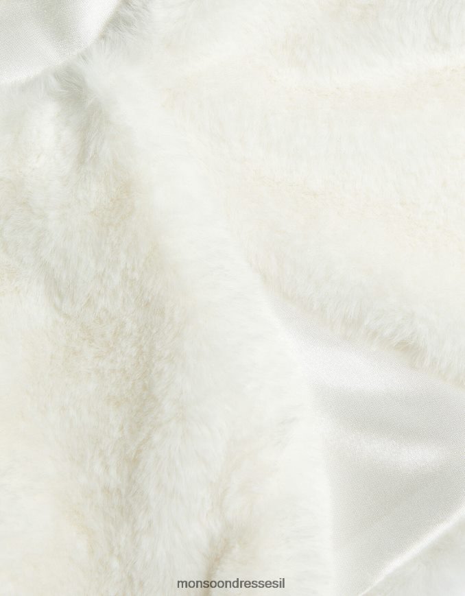 הַלבָּשָׁה Monsoon פרווה מלאכותית בכתפיים שֶׁנהָב ילדה HTJ0TZ1926