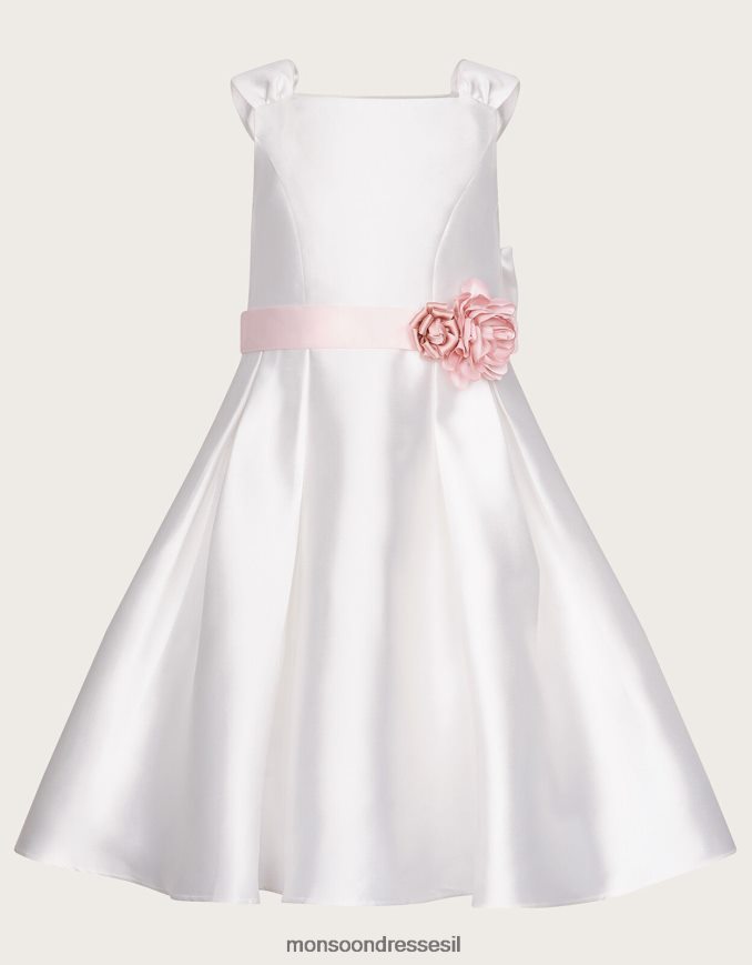 הַלבָּשָׁה Monsoon שמלת שושבינה של אודרי דוכסית אריג שֶׁנהָב ילדה HTJ0TZ1928