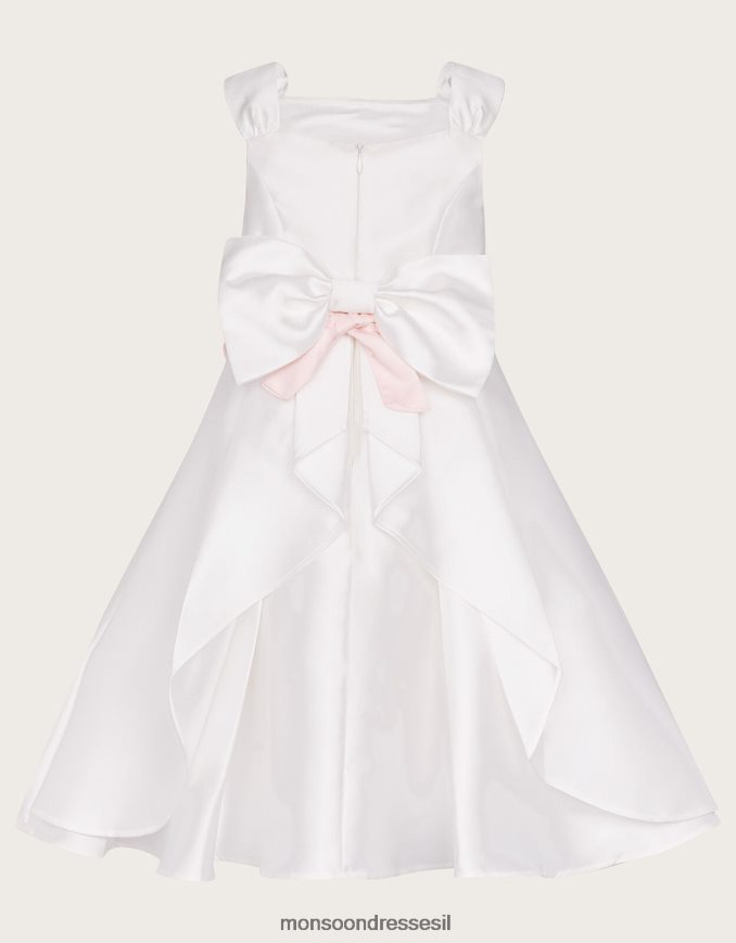 הַלבָּשָׁה Monsoon שמלת שושבינה של אודרי דוכסית אריג שֶׁנהָב ילדה HTJ0TZ1928