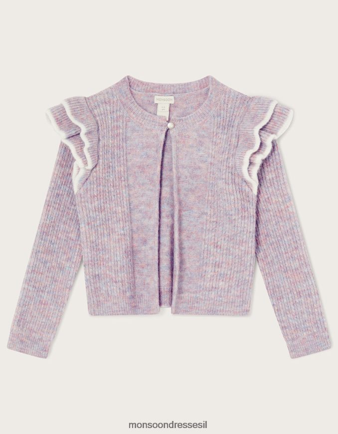 הַלבָּשָׁה Monsoon קרדיגן בולרו כבל סלסול כפול וָרוֹד יְלָדִים HTJ0TZ1933