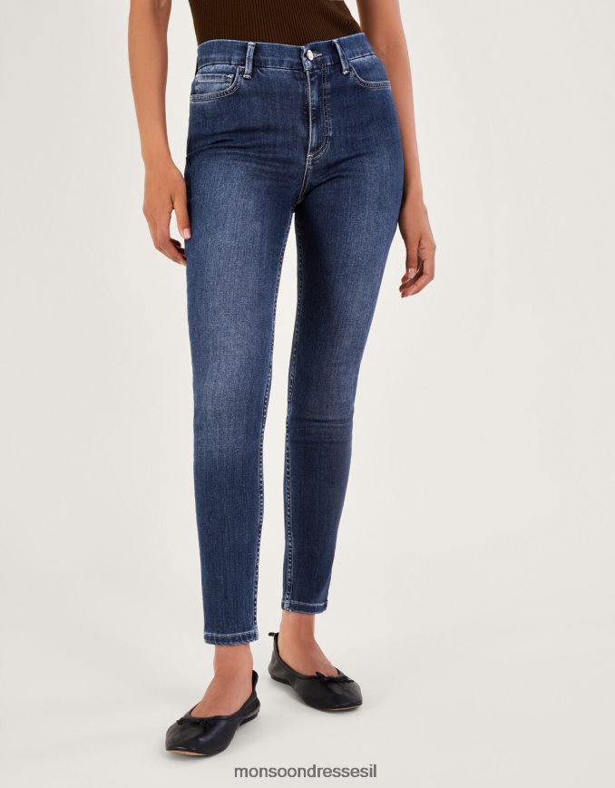 הַלבָּשָׁה Monsoon ג'ינס סקיני כחול (כחול ג'ינס) נשים HTJ0TZ194