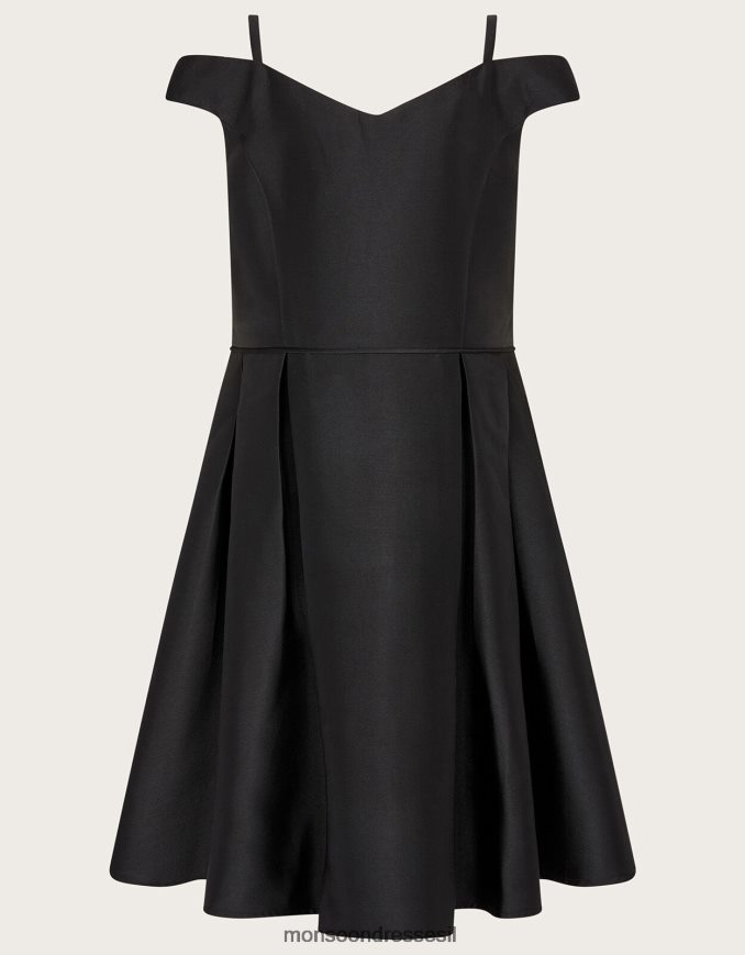 הַלבָּשָׁה Monsoon שמלת נשף של דוכסית אריג ברדו שָׁחוֹר ילדה HTJ0TZ1942