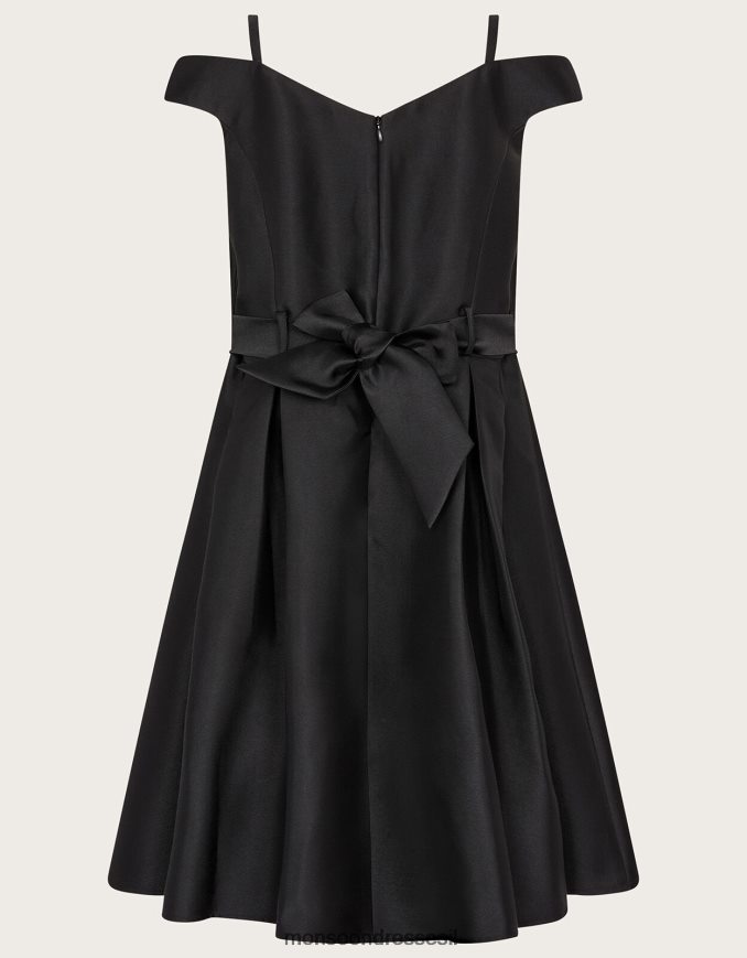 הַלבָּשָׁה Monsoon שמלת נשף של דוכסית אריג ברדו שָׁחוֹר ילדה HTJ0TZ1942