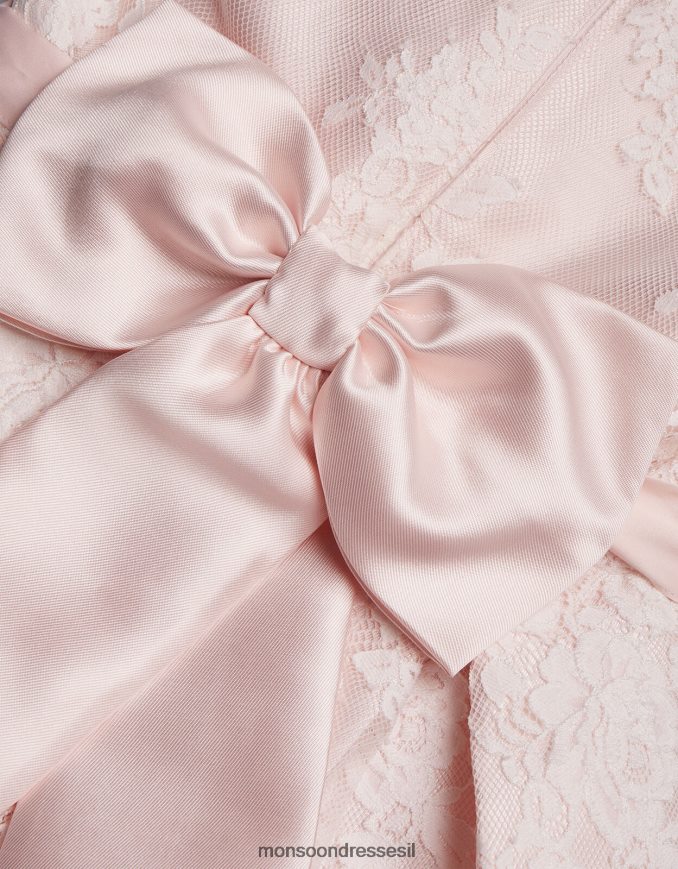 הַלבָּשָׁה Monsoon שמלת תחרה לולה וָרוֹד ילדה HTJ0TZ1943