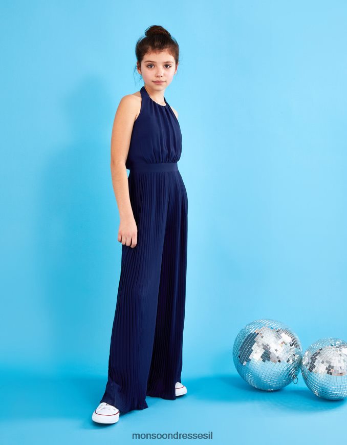 הַלבָּשָׁה Monsoon סרבל נשף עם צווארון האלי כחול (צי) ילדה HTJ0TZ1944