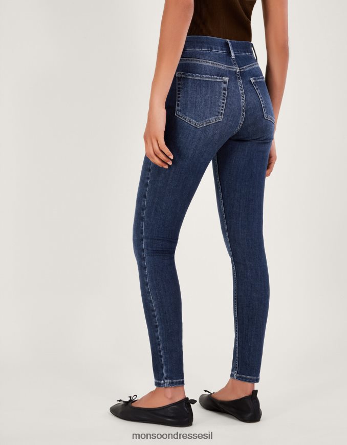 הַלבָּשָׁה Monsoon ג'ינס סקיני כחול (כחול ג'ינס) נשים HTJ0TZ194