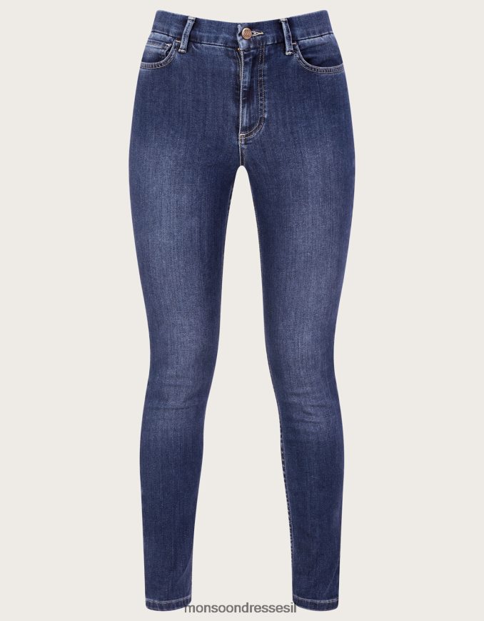הַלבָּשָׁה Monsoon ג'ינס סקיני כחול (כחול ג'ינס) נשים HTJ0TZ194