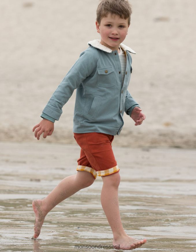 הַלבָּשָׁה Monsoon מעיל הרפתקאות עם צווארון שרפה קטן ירוק רדיקלים כחול (כחול בהיר) יְלָדִים HTJ0TZ1952