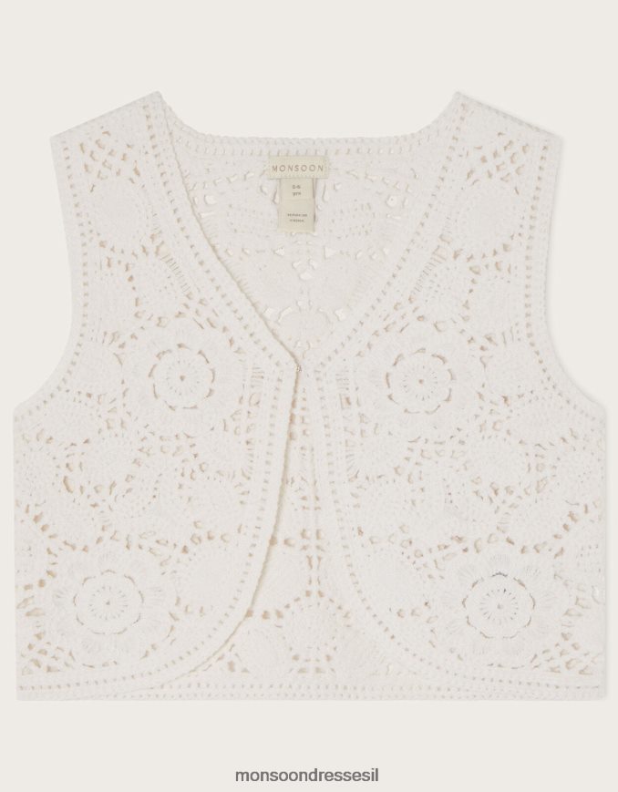 הַלבָּשָׁה Monsoon חזייה קצוצה קרושה בוטיק שֶׁנהָב ילדה HTJ0TZ1956