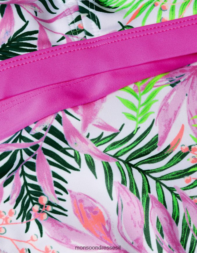 הַלבָּשָׁה Monsoon סט ביקיני משולש דקל יפה שֶׁנהָב ילדה HTJ0TZ1957