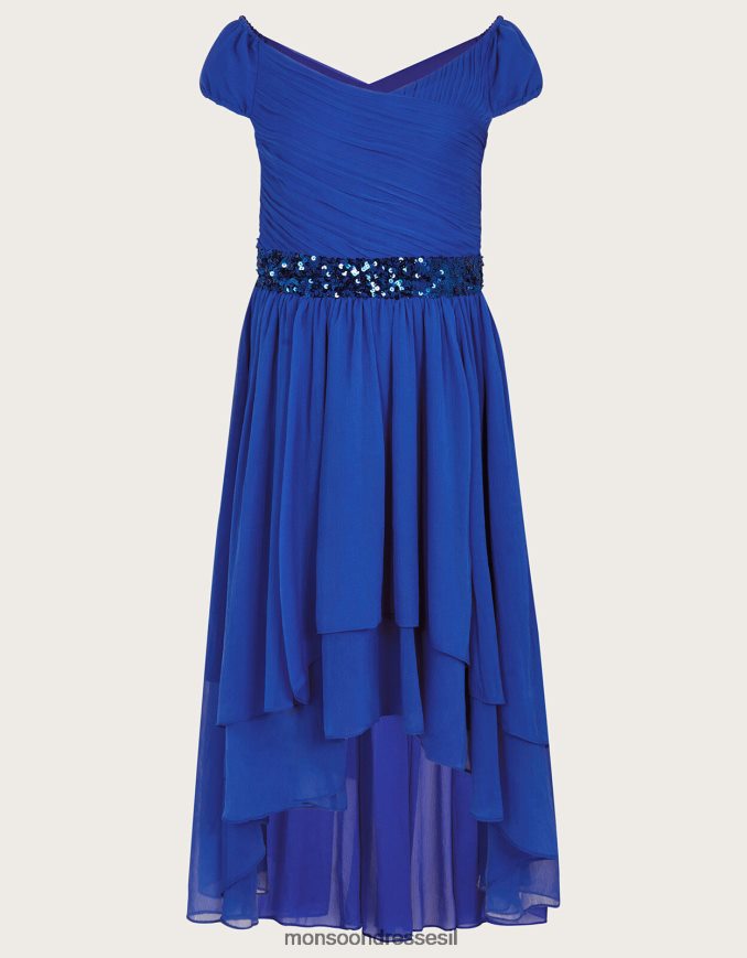 הַלבָּשָׁה Monsoon שמלת נשף של אביגיל ברדו כְּחוֹל ילדה HTJ0TZ1959