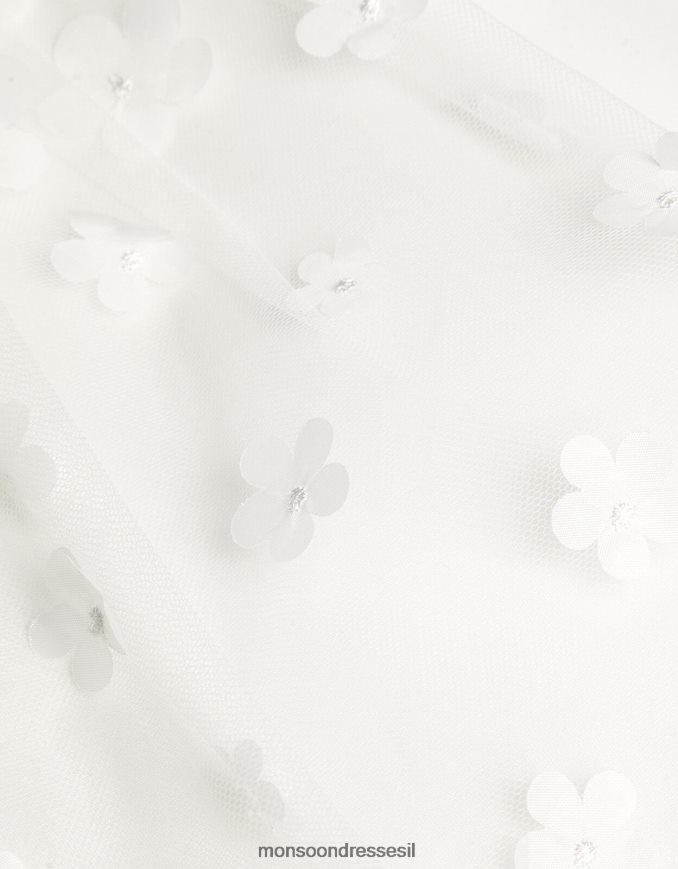 הַלבָּשָׁה Monsoon שמלת שושבינה תלת מימדית של פרייה שֶׁנהָב ילדה HTJ0TZ1960