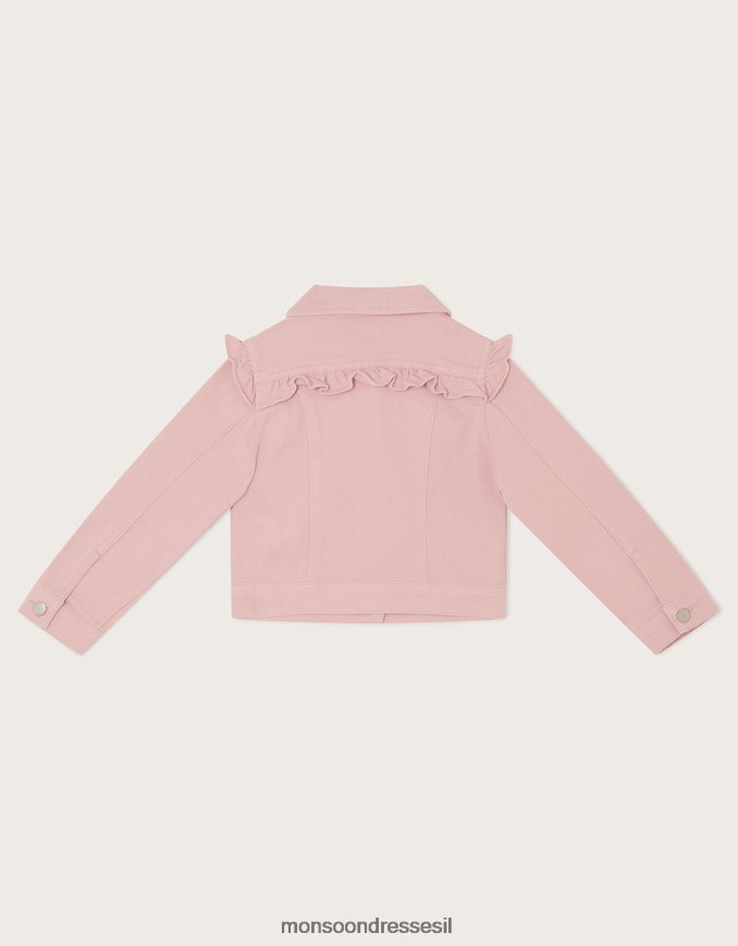 הַלבָּשָׁה Monsoon מעיל אריג סלסול וָרוֹד ילדה HTJ0TZ1963