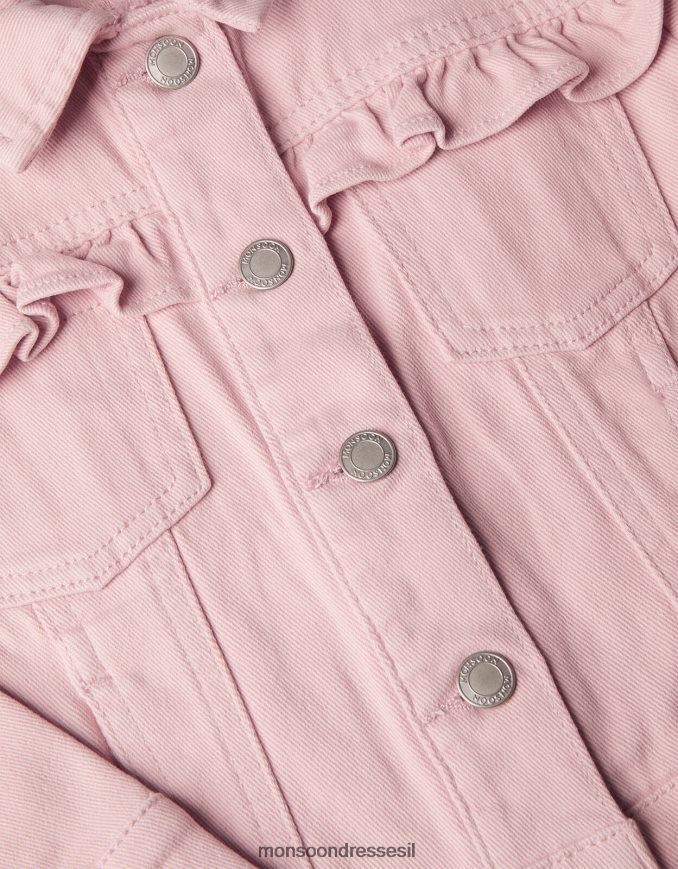 הַלבָּשָׁה Monsoon מעיל אריג סלסול וָרוֹד ילדה HTJ0TZ1963